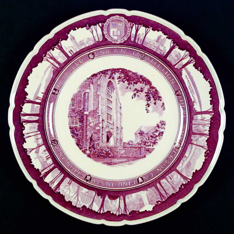 Cornell University Mulberry (Scallop) Dinner Plate by Wedgwood-1
