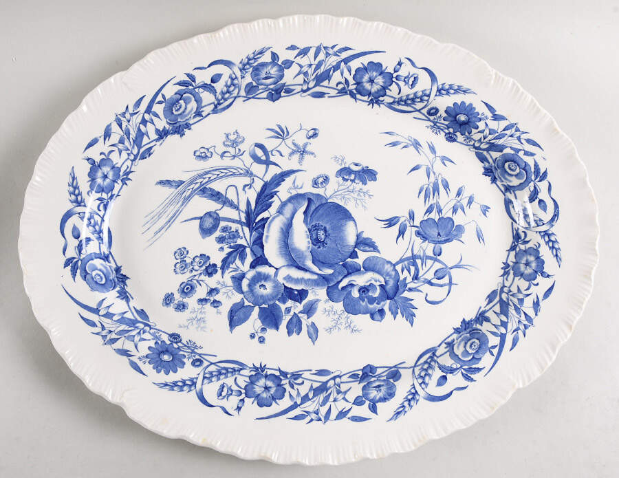 Cornflower Blue 17" Oval Serving Platter by Wedgwood-1