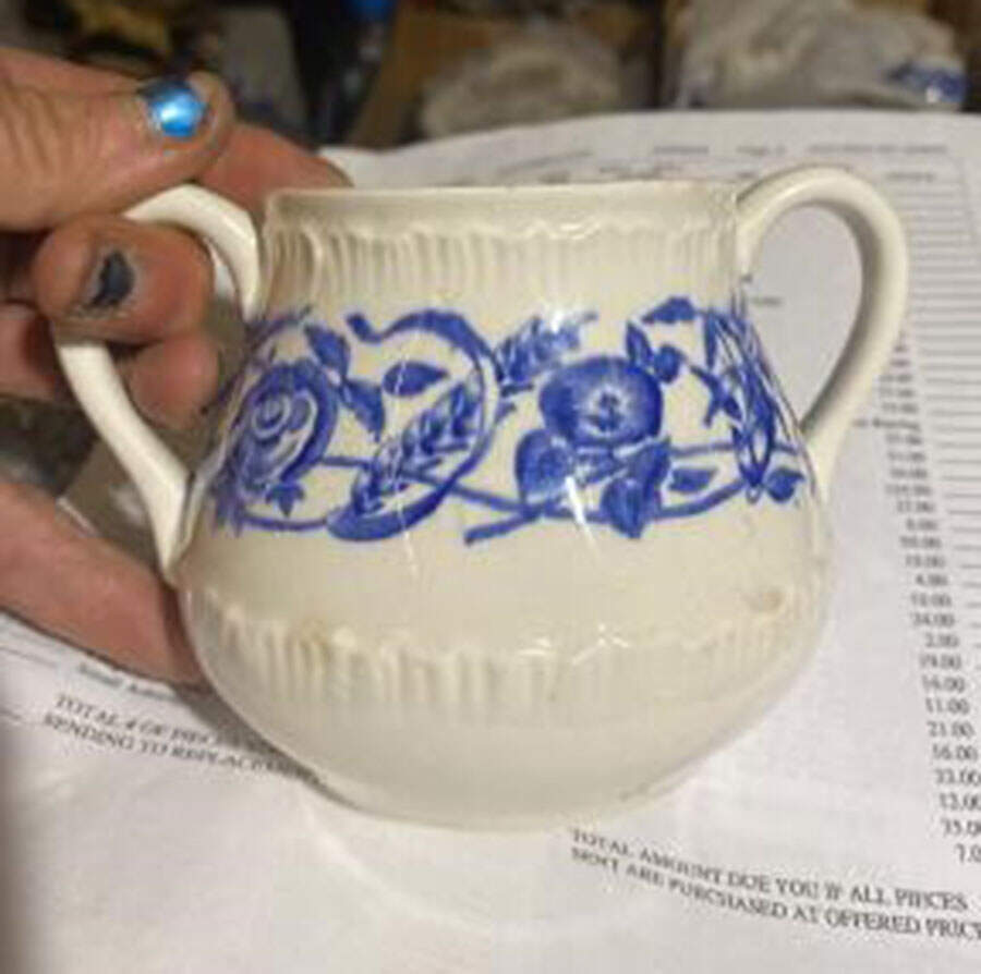 Cornflower Blue Sugar Bowl No Lid by Wedgwood-1