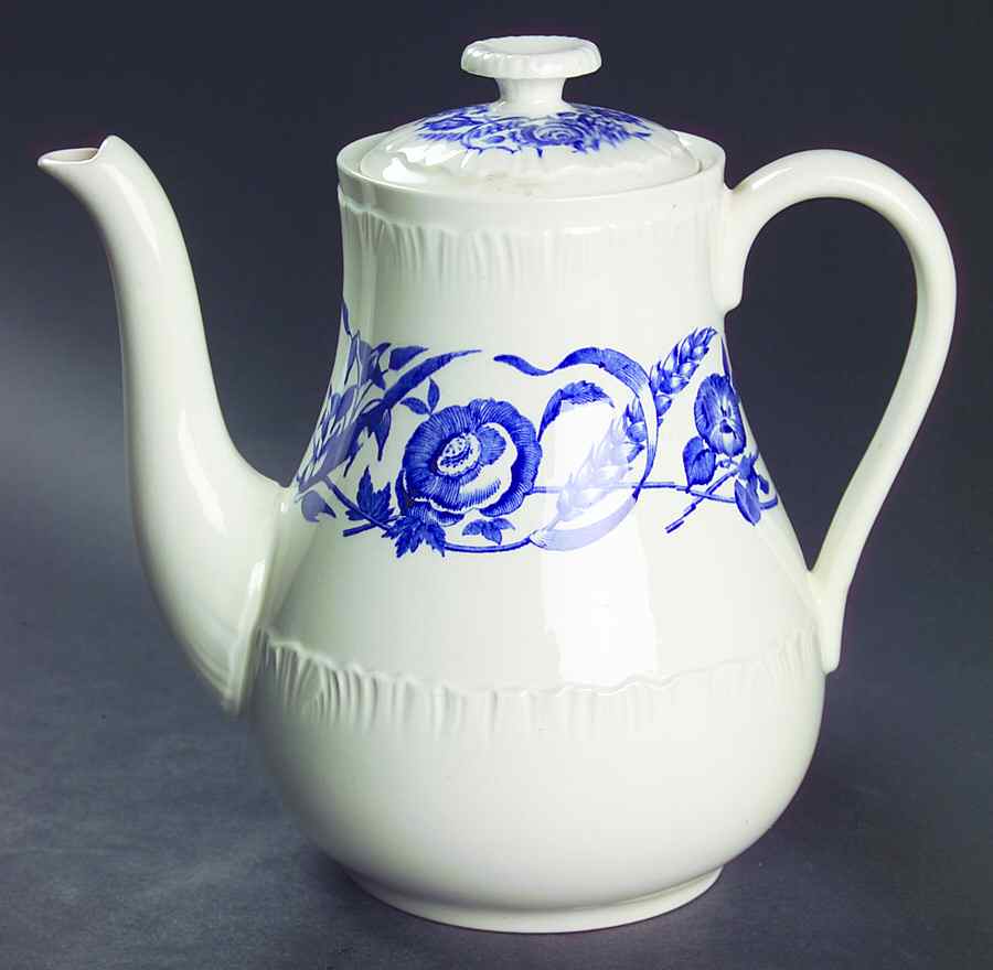 Cornflower Blue Coffee Pot & Lid by Wedgwood-1