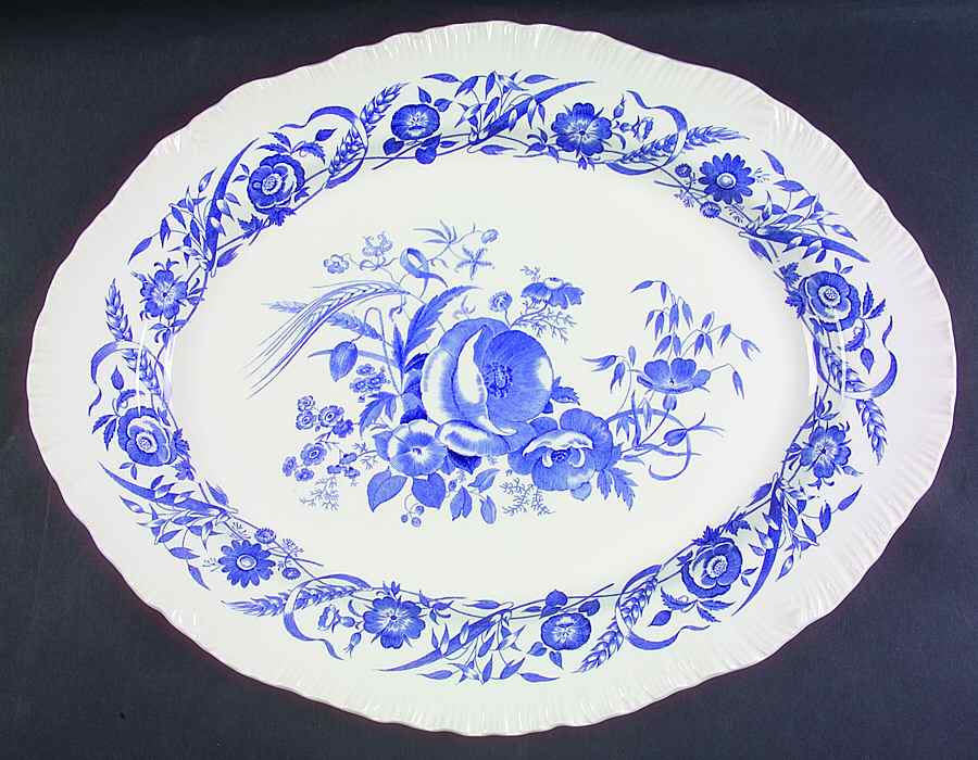 Cornflower Blue 16" Oval Serving Platter by Wedgwood-1