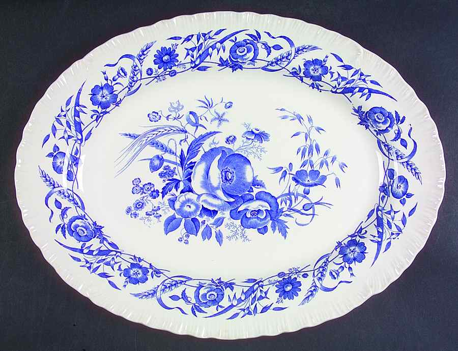 Cornflower Blue 14" Oval Serving Platter by Wedgwood-1