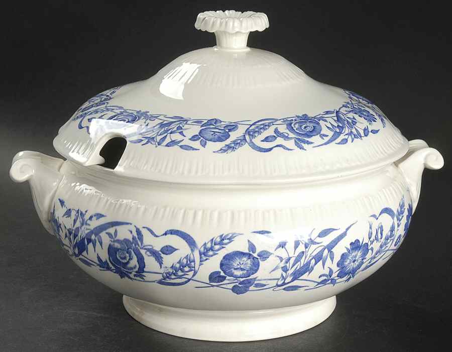 Cornflower Blue Tureen &  Lid by Wedgwood-1