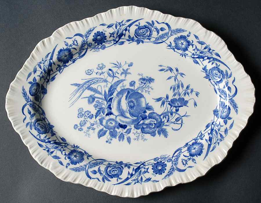 Cornflower Blue 11" Oval Serving Platter by Wedgwood-1