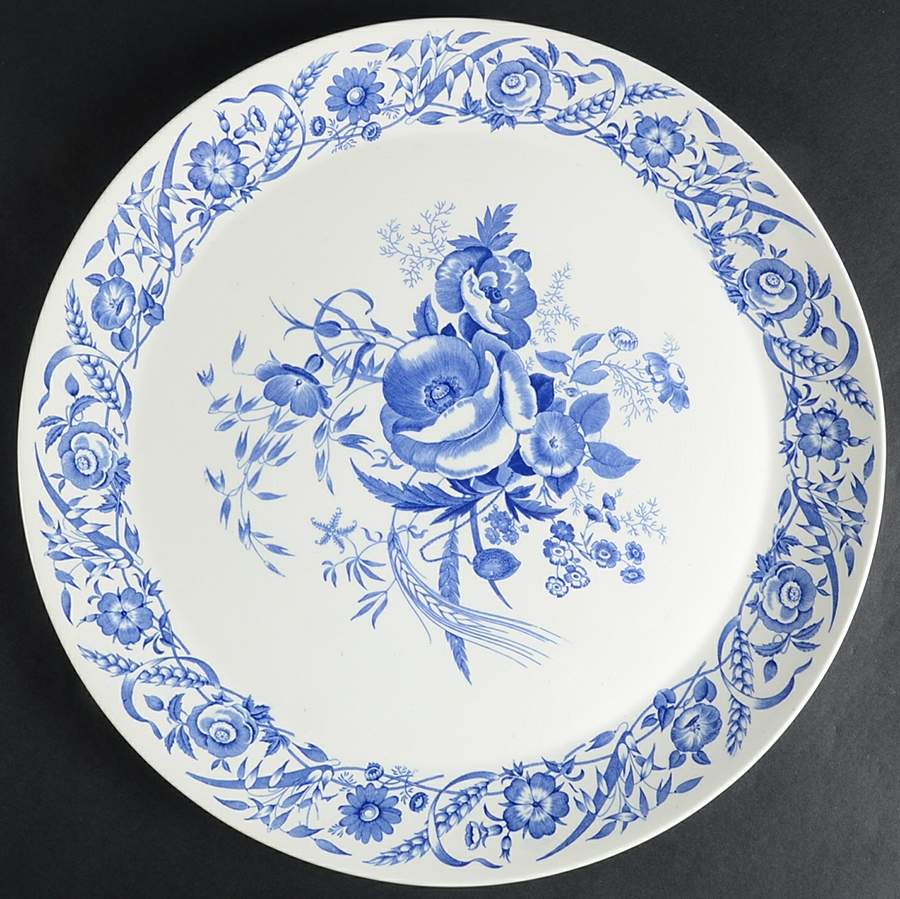 Cornflower Blue 16" Round Torte Plate by Wedgwood-1