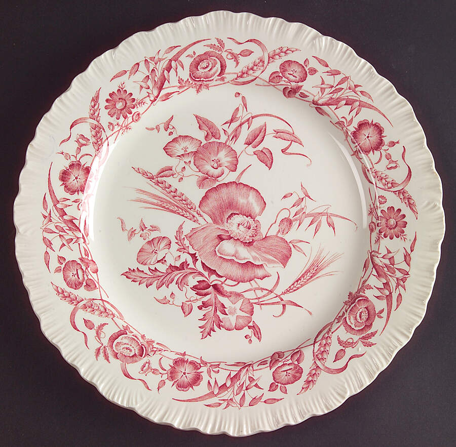 Cornflower Crimson Dinner Plate by Wedgwood-1