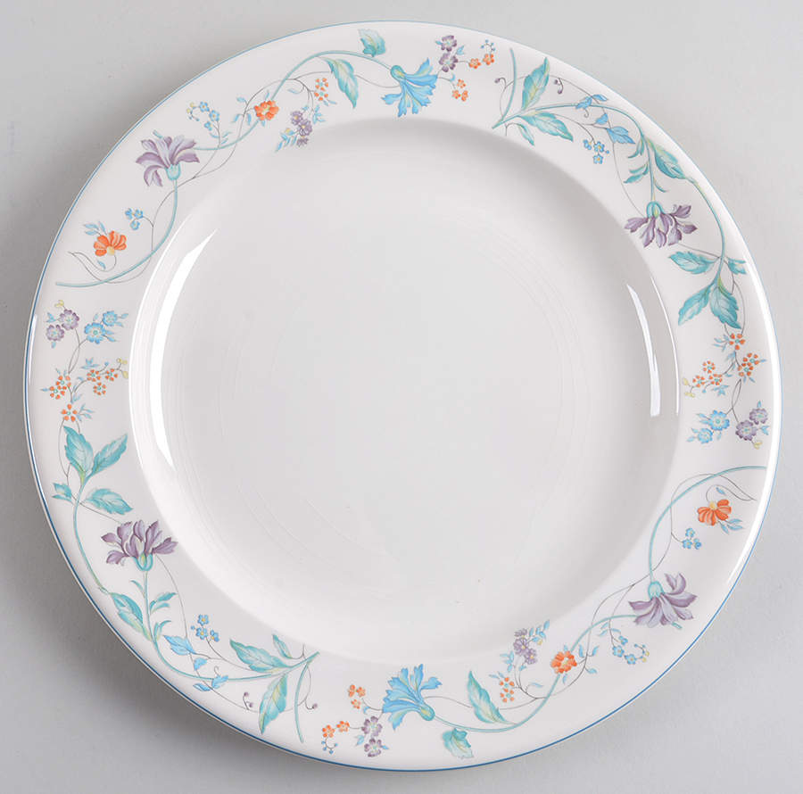 Cornflower (Blue Trim, Smooth) 12" Chop Plate (Round Platter) by Wedgwood-1