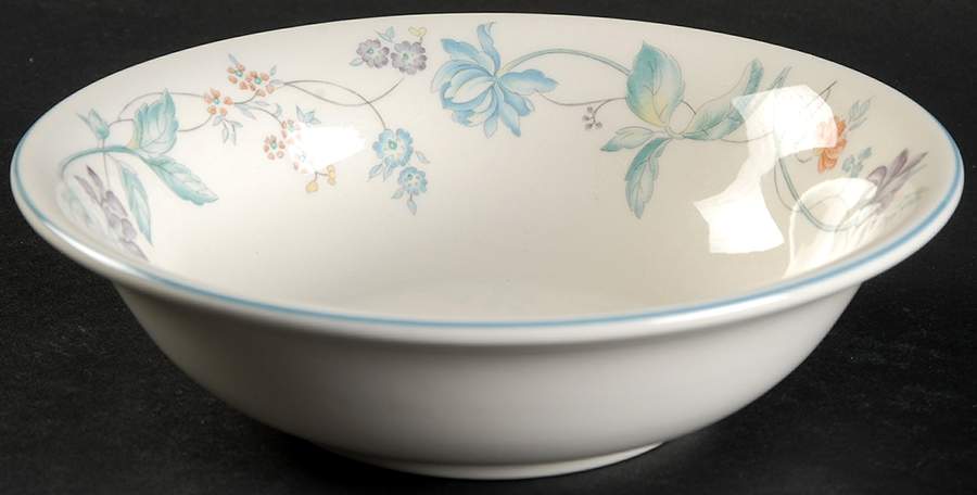 Cornflower (Blue Trim, Smooth) Coupe Cereal Bowl by Wedgwood-1