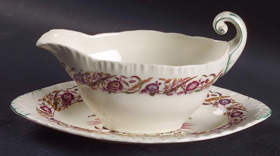 Cornflower Gravy Boat & Underplate/Relish by Wedgwood-1