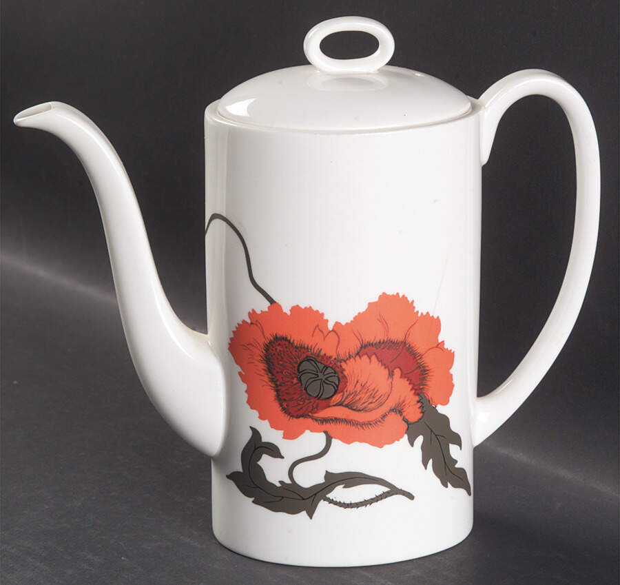 Cornpoppy (Susie Cooper) Small Coffee Pot & Lid by Wedgwood-1
