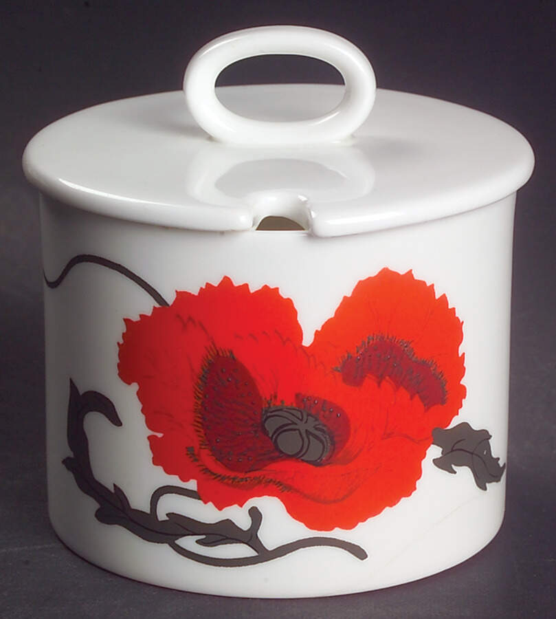 Cornpoppy (Susie Cooper) Jam/Jelly & Lid by Wedgwood-1