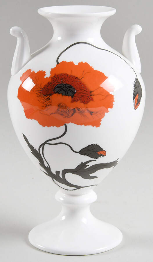 Cornpoppy (Susie Cooper) 8" Vase by Wedgwood-1