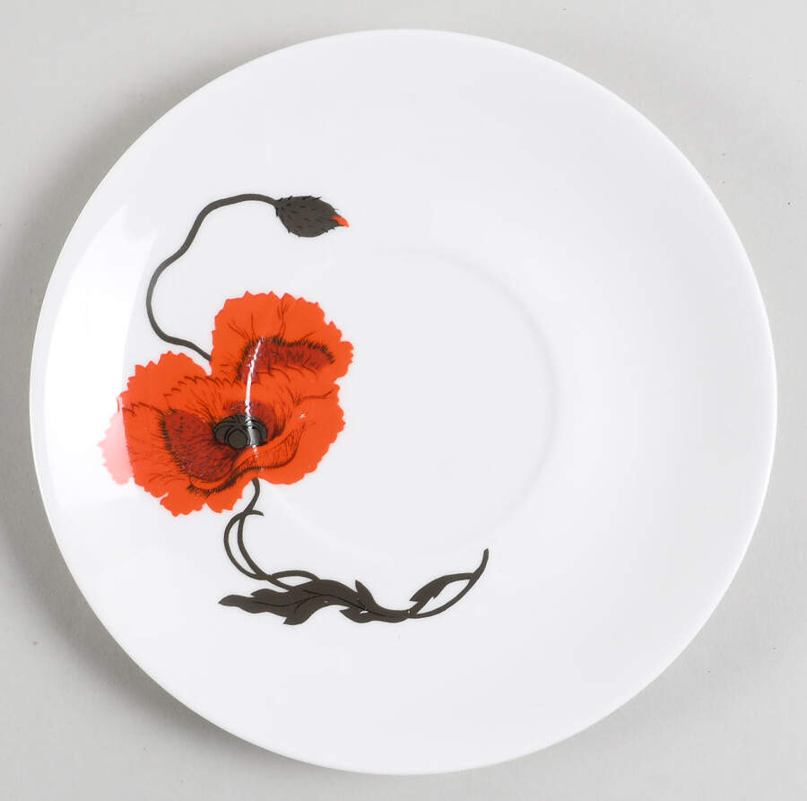 Cornpoppy (Susie Cooper) Underplate for Gravy Boat by Wedgwood-1