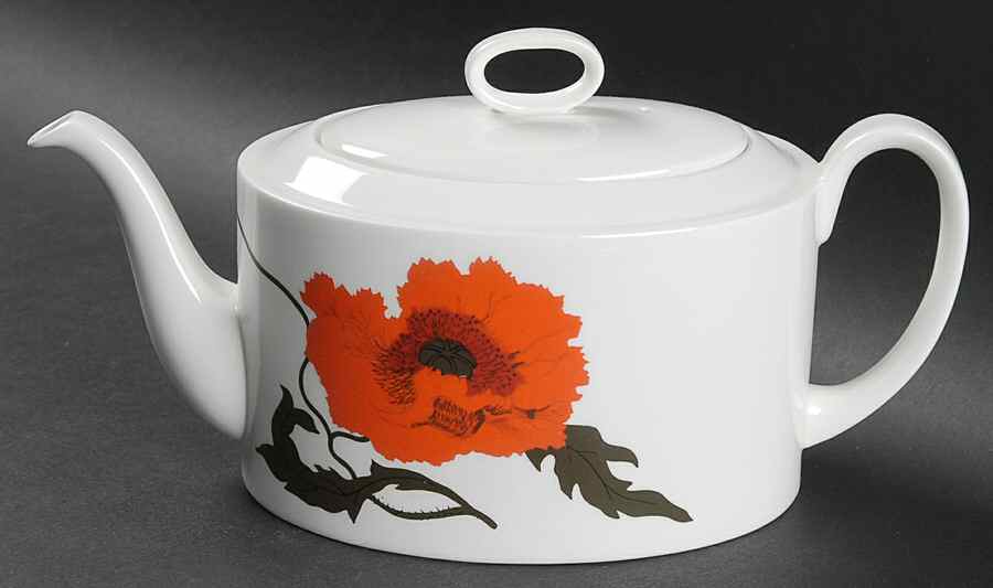 Cornpoppy (Susie Cooper) Teapot & Lid by Wedgwood-1