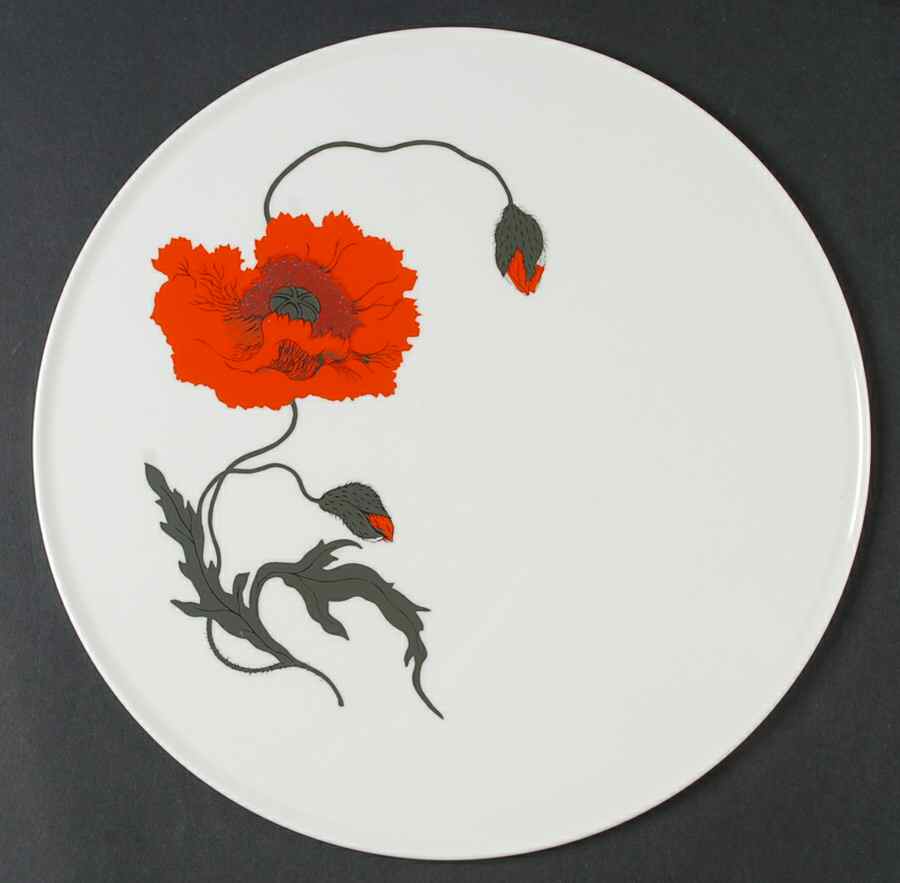 Cornpoppy (Susie Cooper) 11" Round Tray by Wedgwood-1