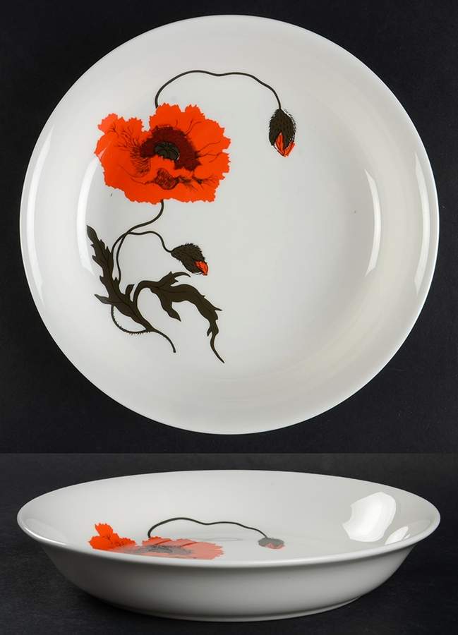 Cornpoppy (Susie Cooper) Coupe Soup Bowl by Wedgwood-1