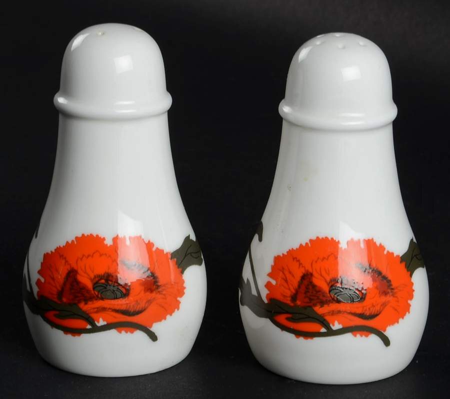 Cornpoppy (Susie Cooper) Salt & Pepper Set by Wedgwood-1