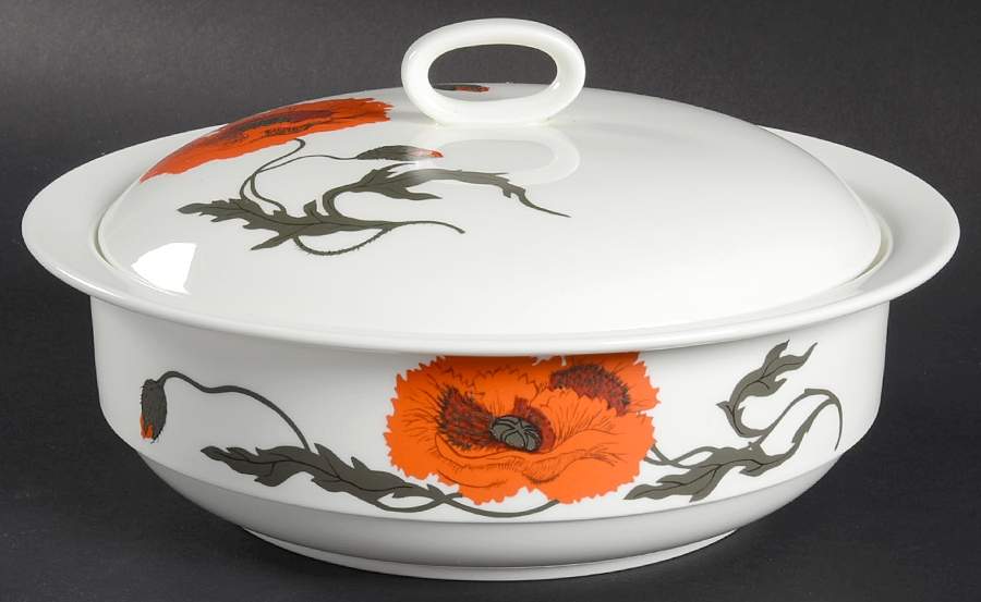 Cornpoppy (Susie Cooper) Round Covered Vegetable by Wedgwood-1