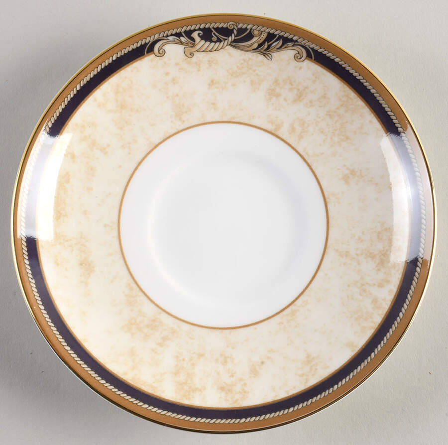 Cornucopia Saucer for Peony Shape Footed Cup by Wedgwood-1
