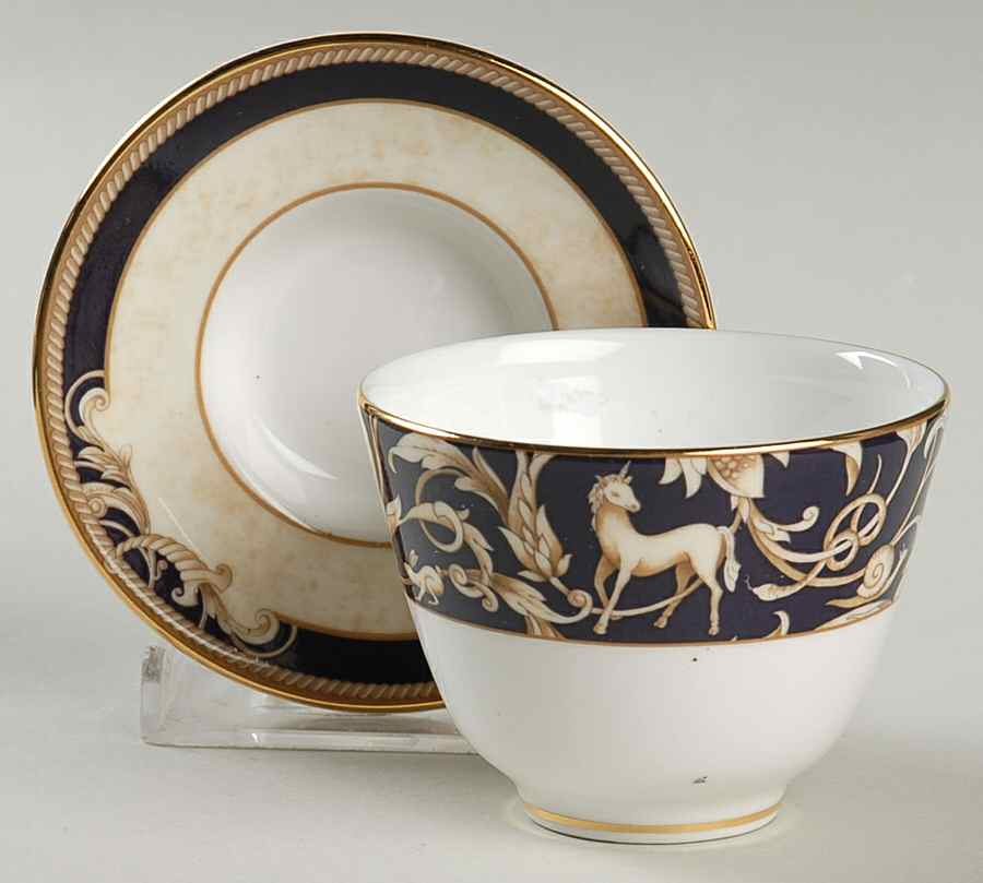 Cornucopia Asian Flat Cup & Saucer Set by Wedgwood-1