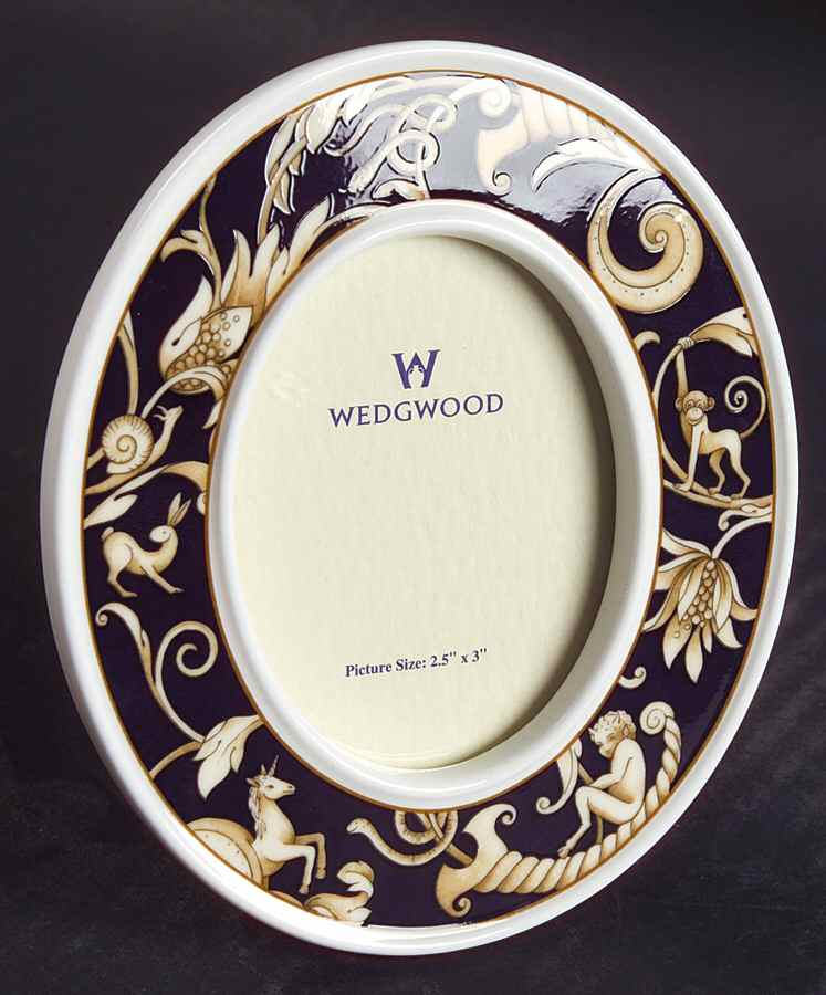 Cornucopia Oval Frame-Holds 2 1/2" X 3" by Wedgwood-1
