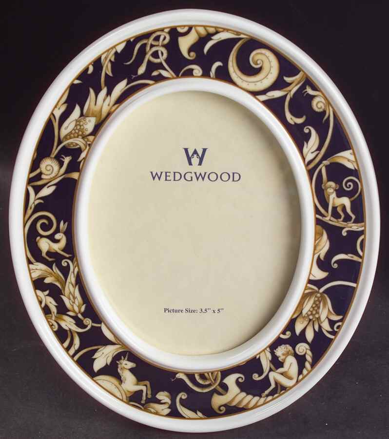 Cornucopia Oval Frame-Holds 3 1/2" X 5" by Wedgwood-1