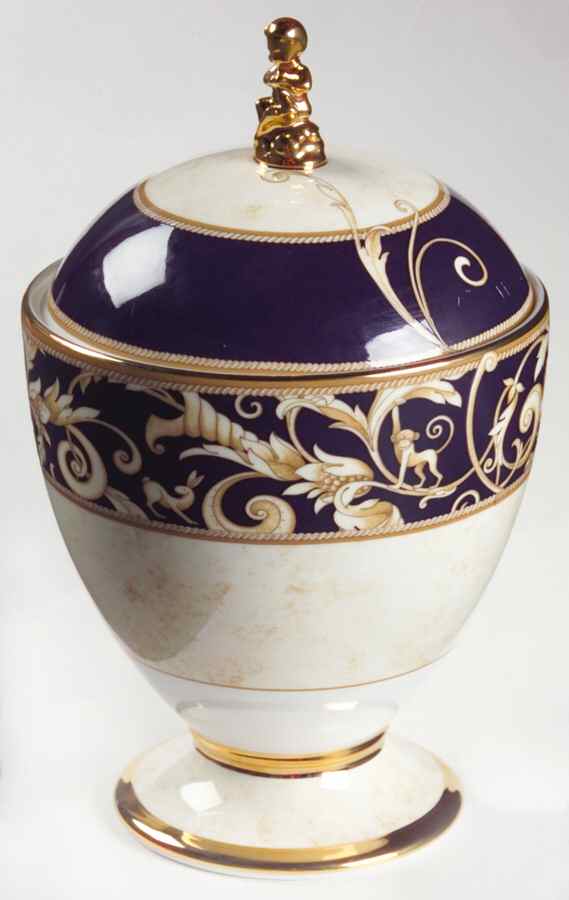Cornucopia 5" Footed Urn with Lid by Wedgwood-1