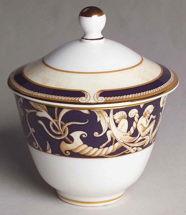 Cornucopia Asian Flat Cup with Lid by Wedgwood-1