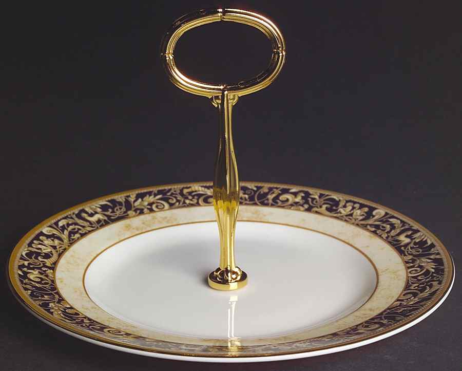 Cornucopia Round Serving Plate with Handle (SP) by Wedgwood-1