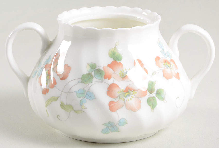 Cottage Rose Sugar Bowl No Lid by Wedgwood-1
