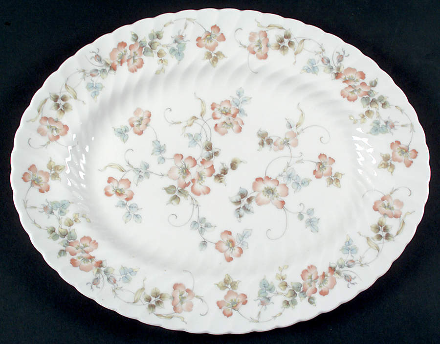 Cottage Rose 14" Oval Serving Platter by Wedgwood-1