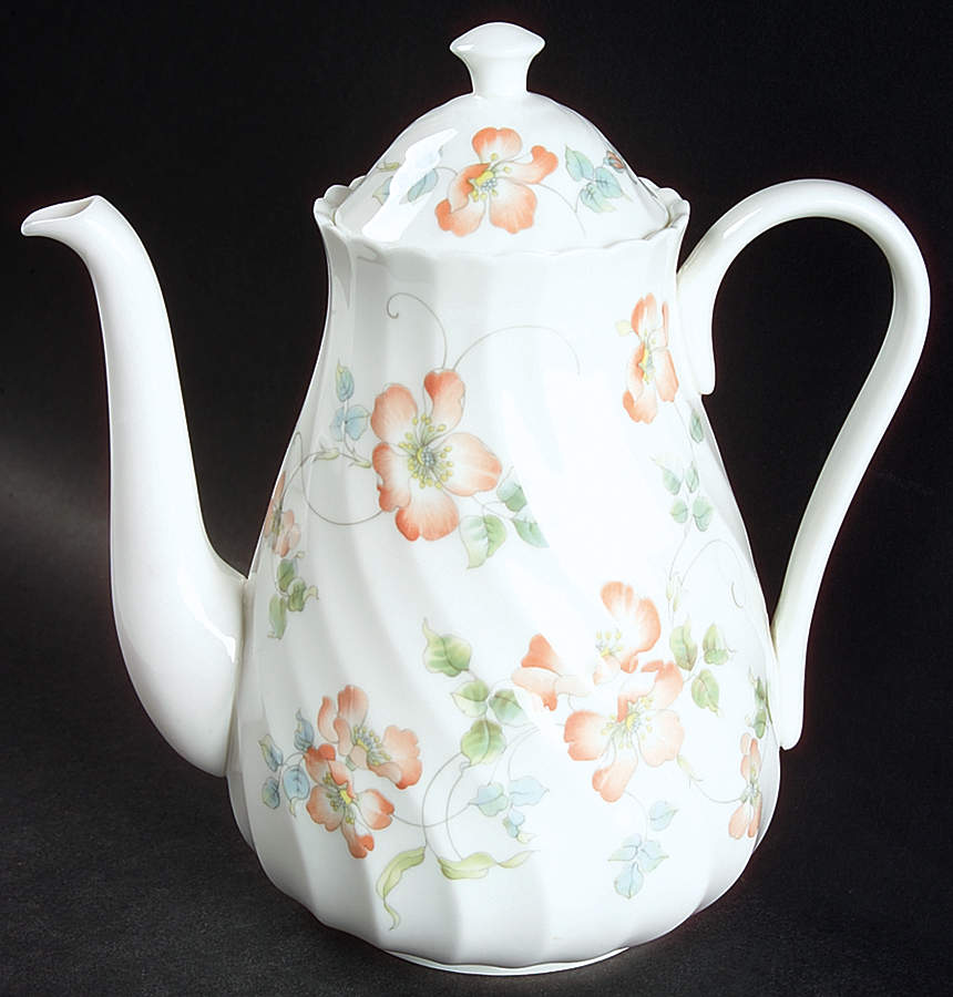 Cottage Rose Coffee Pot & Lid by Wedgwood-1
