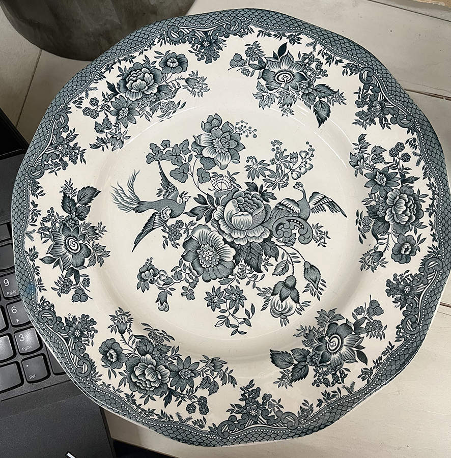 Cottage Rose Teal Dinner Plate by Wedgwood-1