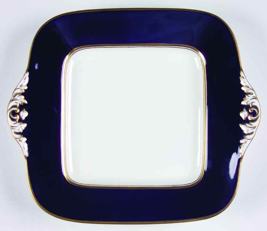 Cobalt Royal Square Handled Cake Plate by Wedgwood-1