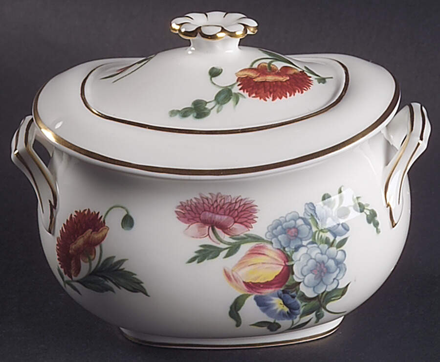 Colonial Sprays Sugar Bowl & Lid by Wedgwood-1