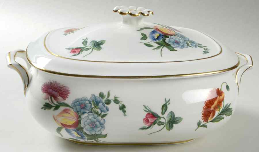 Colonial Sprays Rectangular Covered Vegetable by Wedgwood-1