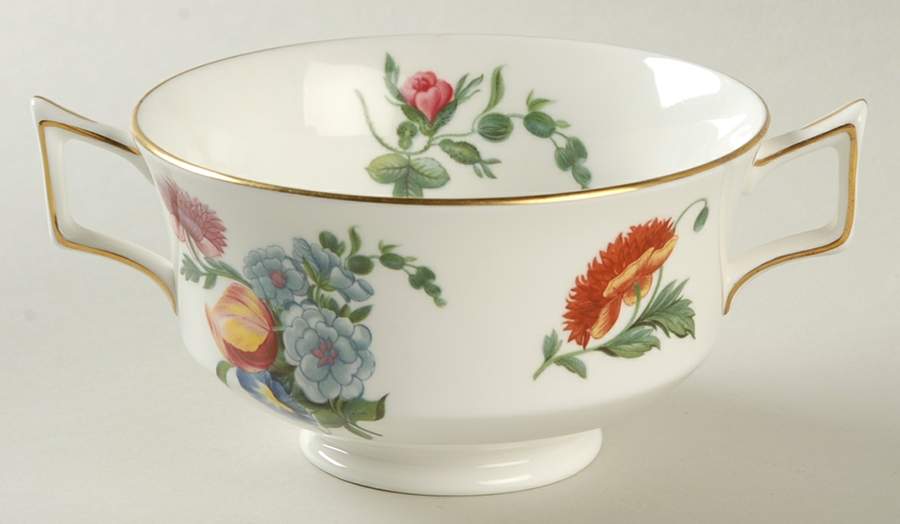 Colonial Sprays Footed Cream Soup Bowl by Wedgwood-1