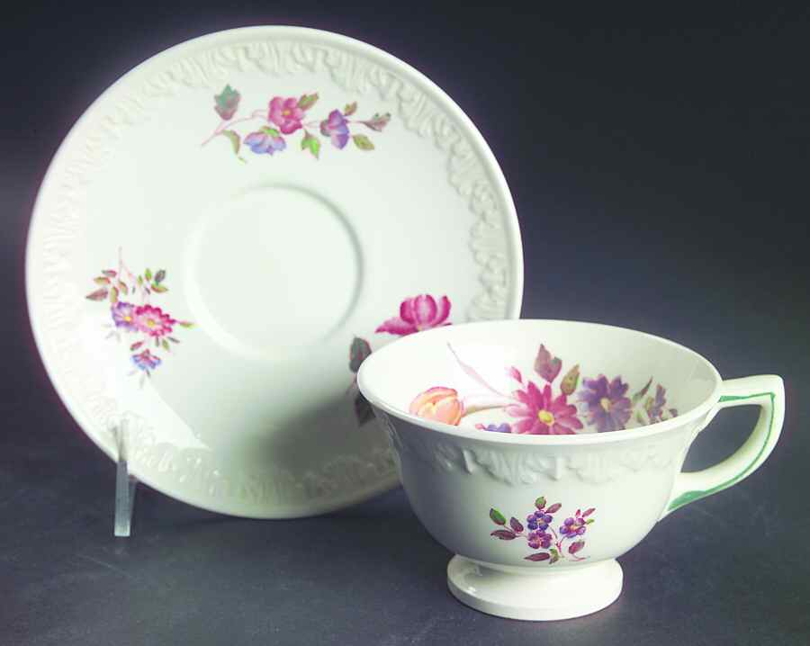 Cotswold Footed Cup & Saucer Set by Wedgwood-1
