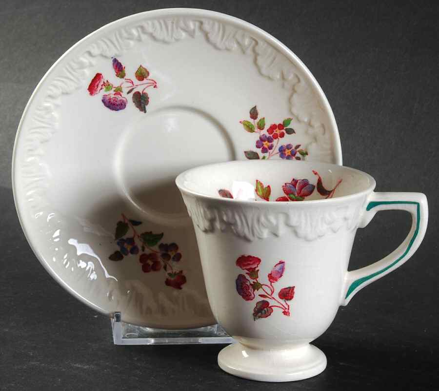 Cotswold Footed Demitasse Cup & Saucer Set by Wedgwood-1
