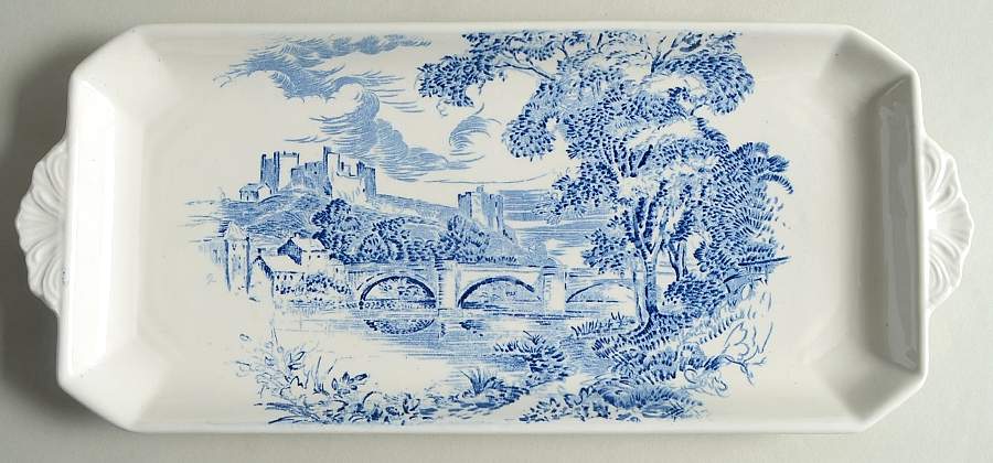 Countryside Blue Large Sandwich Tray by Wedgwood-1