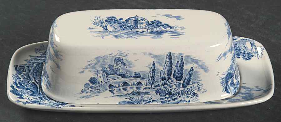 Countryside Blue 1/4 Lb Covered Butter by Wedgwood-1