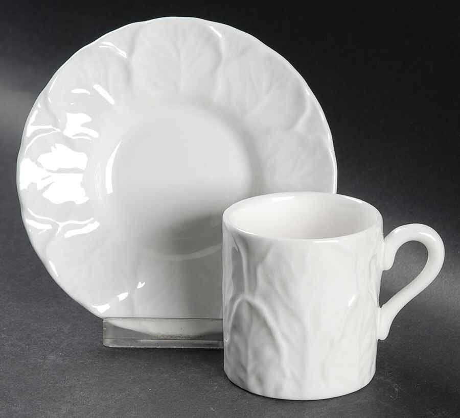 Countryware Flat Demitasse Cup & Saucer Set by Wedgwood-1