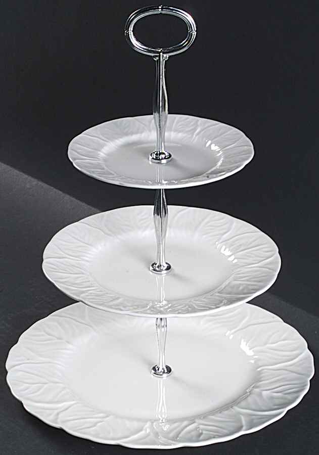 Countryware 13 7/8"-14 1/4" 3-Tiered Serving Tray(DP,SP,BB) HC by Wedgwood-1