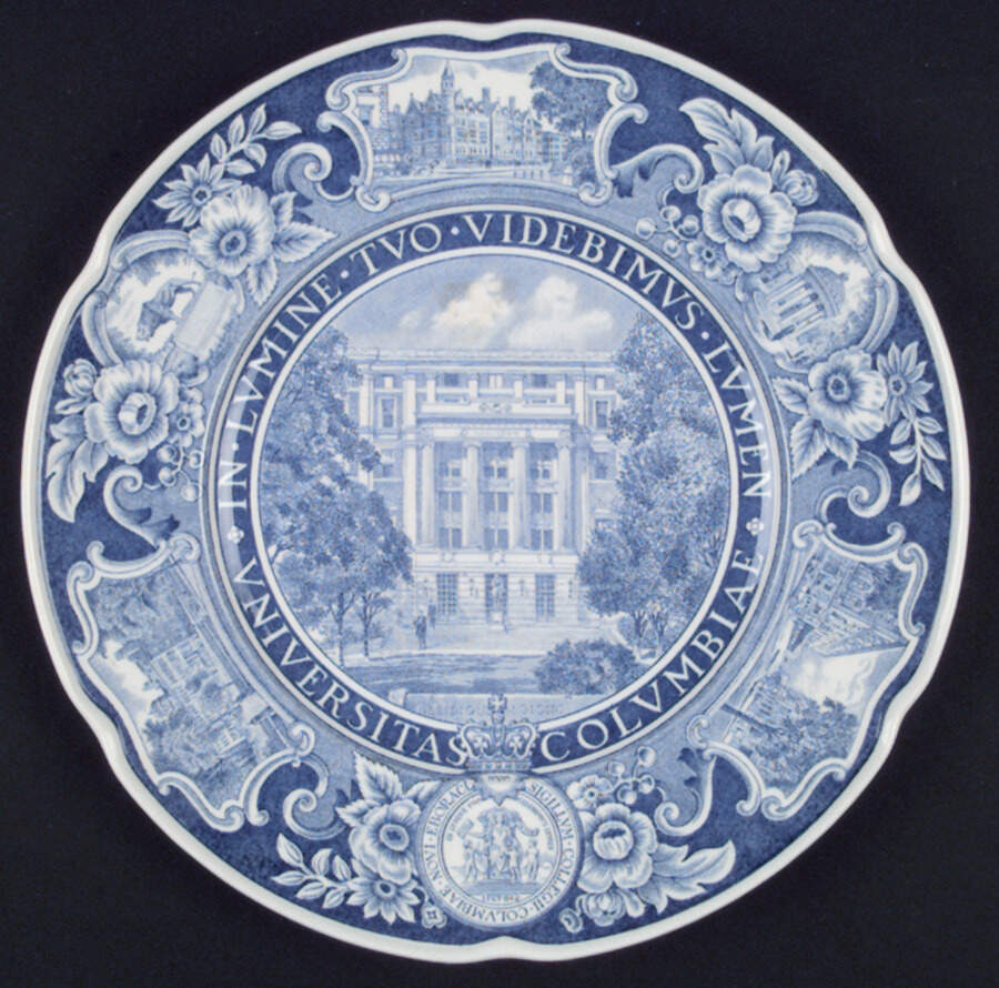 Columbia University Blue Dinner Plate by Wedgwood-1