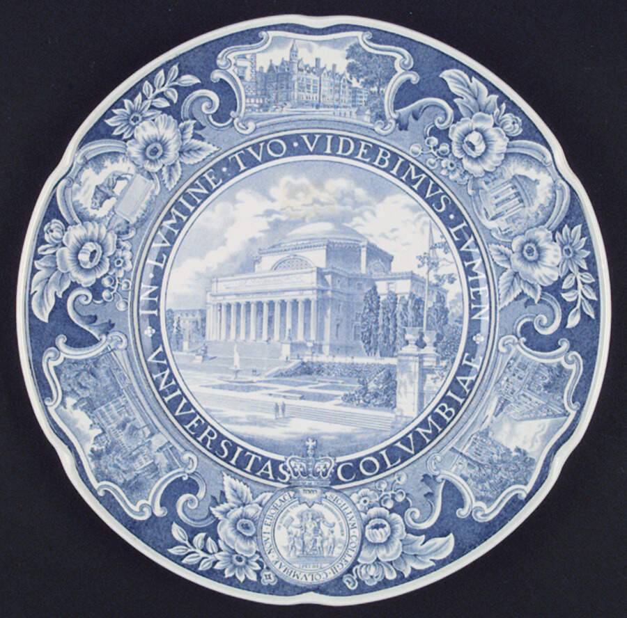 Columbia University Blue Dinner Plate by Wedgwood-1