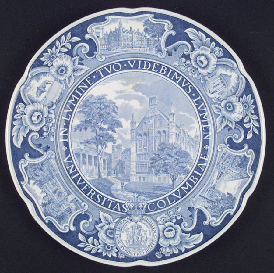 Columbia University Blue Dinner Plate by Wedgwood-1