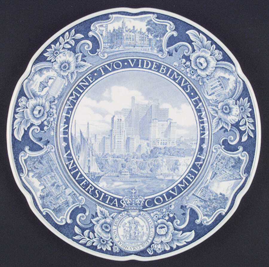 Columbia University Blue Dinner Plate by Wedgwood-1
