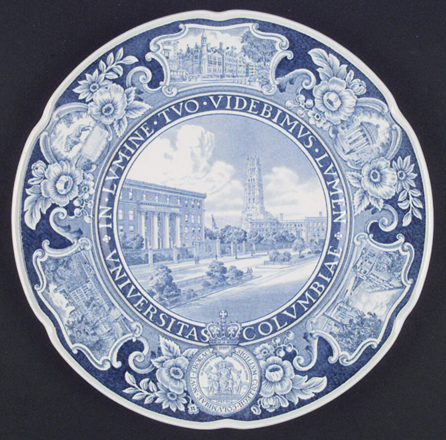 Columbia University Blue Dinner Plate by Wedgwood-1