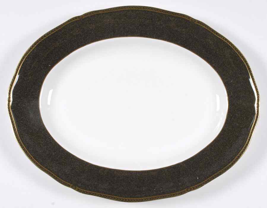 Crown Ebony 14" Oval Serving Platter by Wedgwood-1