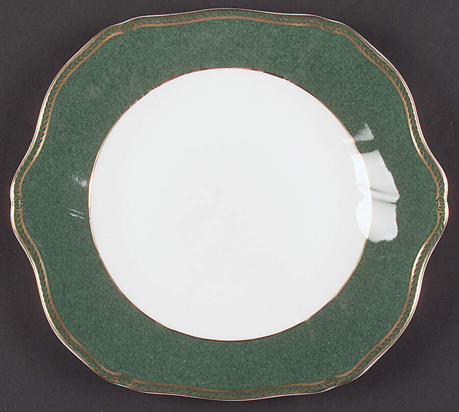 Crown Emerald Square Handled Cake Plate by Wedgwood-1